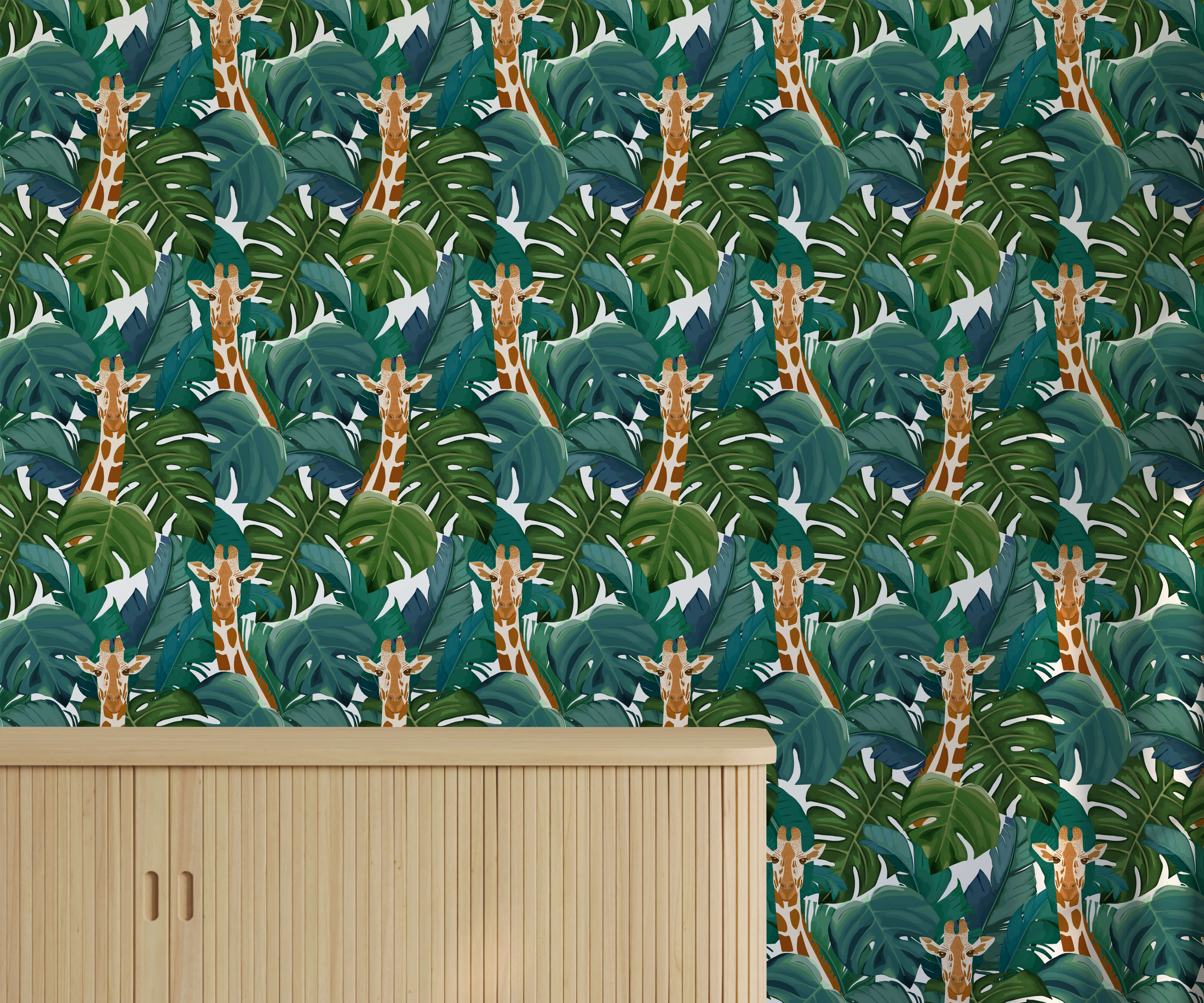 Tropical Giraffe Wallpaper – Bobbi Beck