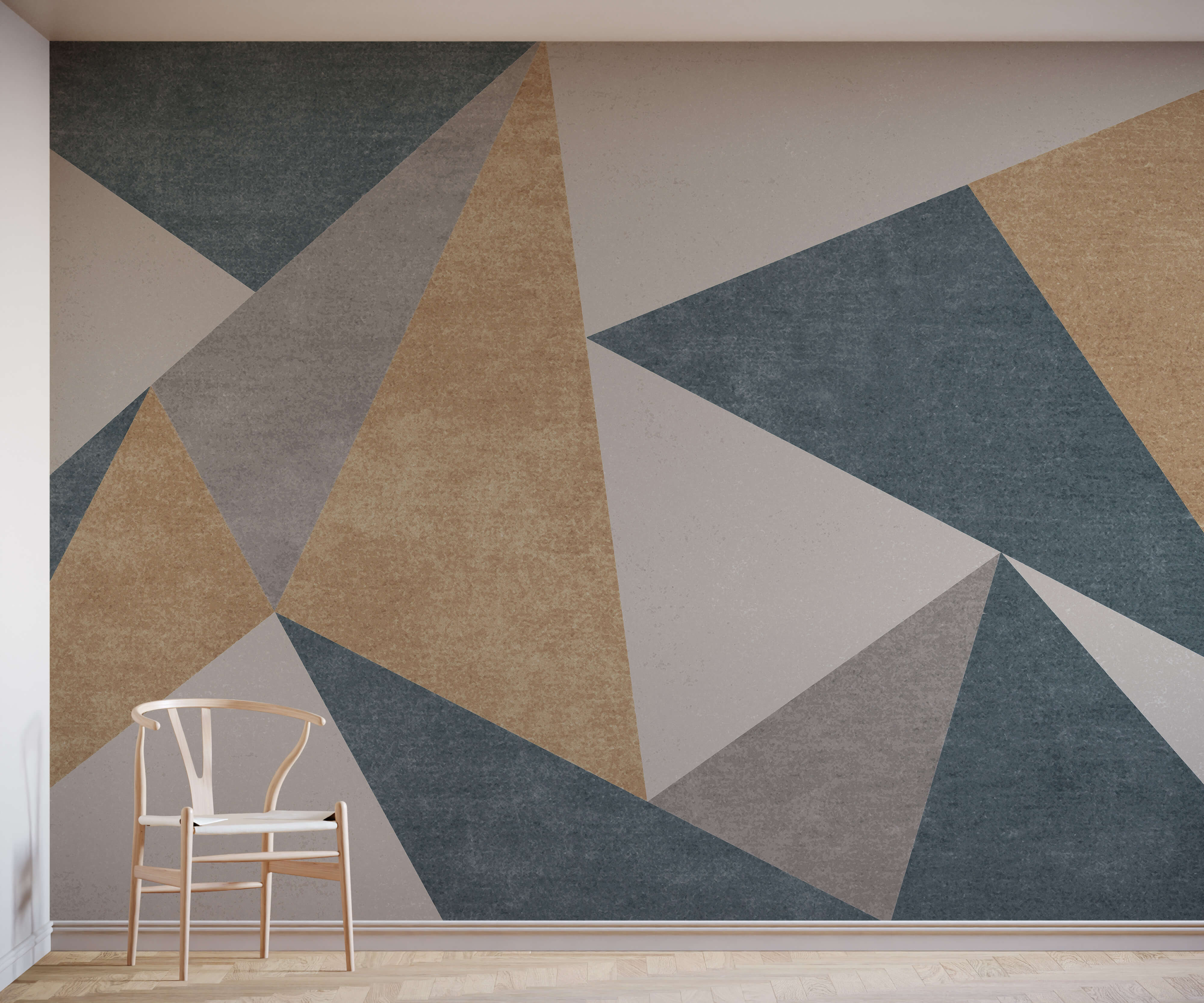 Modern Geometric Triangle Wallpaper Mural Bobbi Beck
