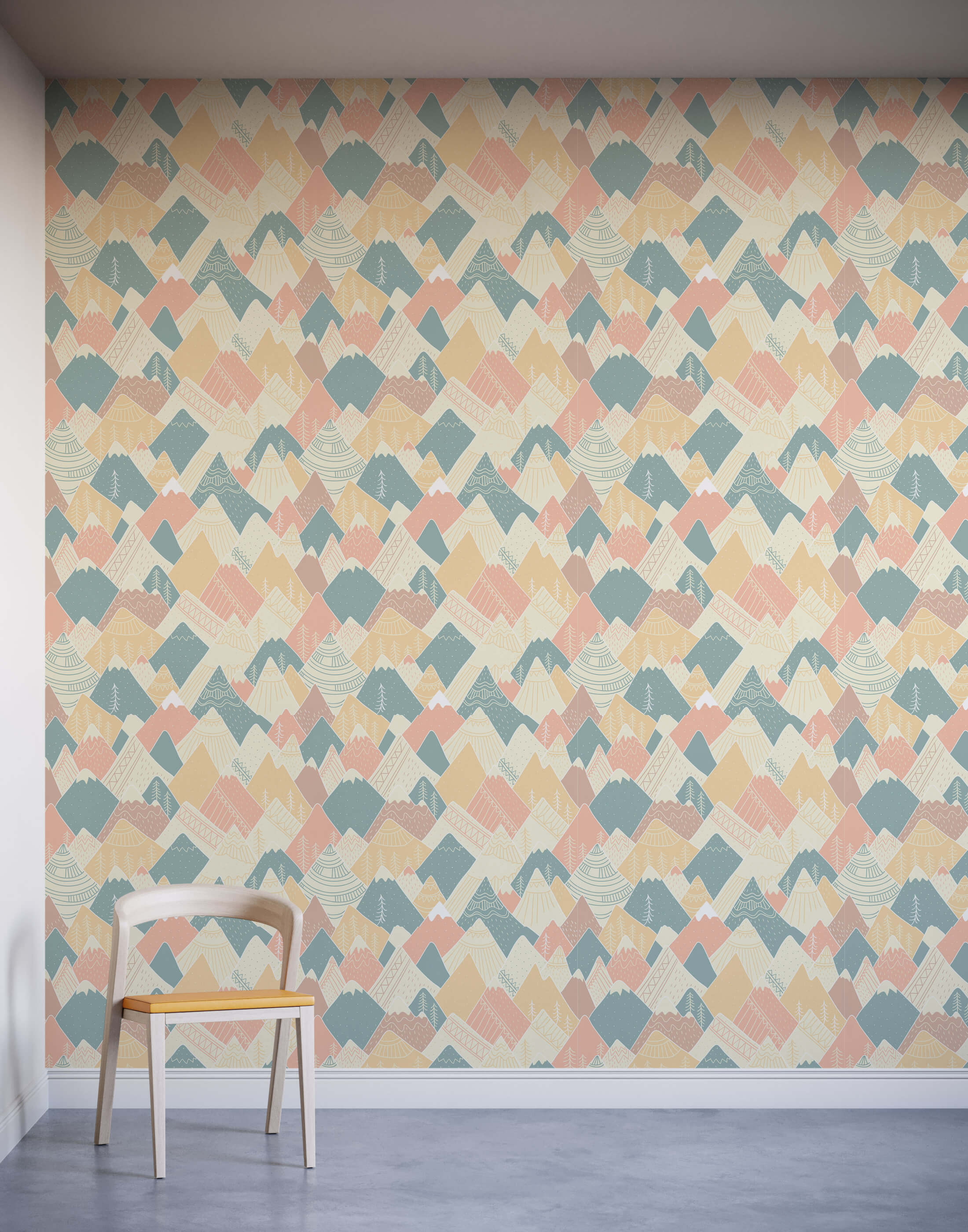 Children's Mountain Wallpaper Bobbi Beck