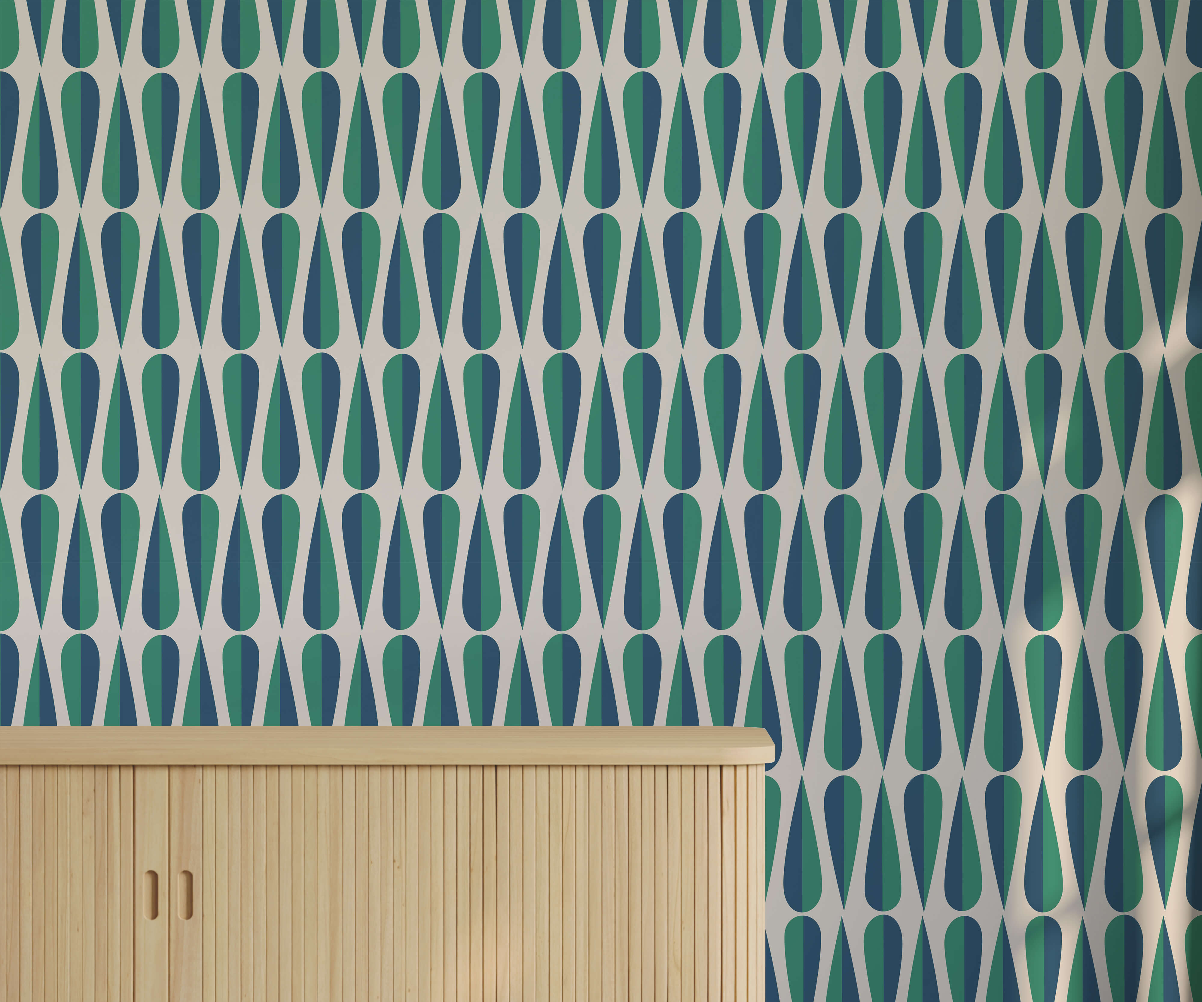 Retro Teardrop Wallpaper Bobbi Beck